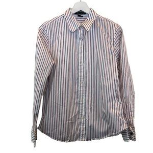 Lauren Ralph Lauren Striped Button Down Shirt Red White